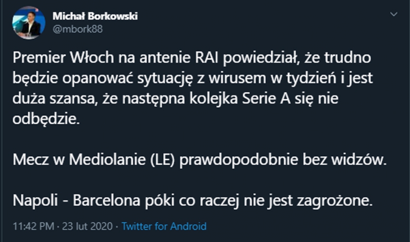 Następna kolejka SERIE A może zostać odwołana!